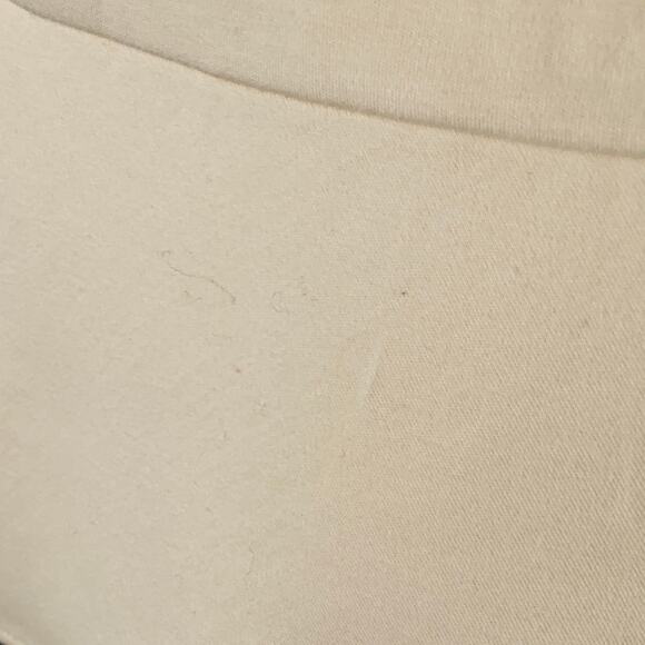 BRUNELLO CUCINELLI Size M Cream Cotton Blend Short Sleeve Peplum Casual Top - Picture 5 of 10